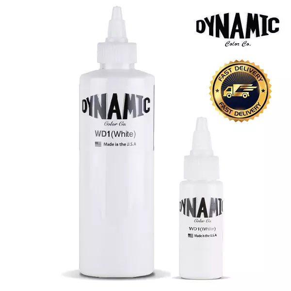 Dynamische weiße Tattoo-Tinte - 1oz oder 8oz Originalflasche - UK Lieferant