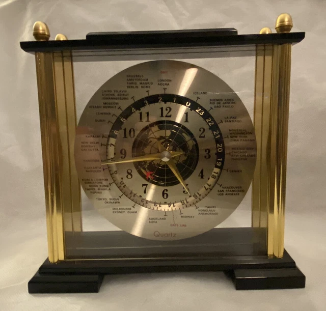 VINTAGE SEIKO AIRPLANE World Time Clock QQZ885A Japan Tested Working £