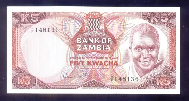 Zambia  5 Kwacha  ND(1976)  P21  UNC