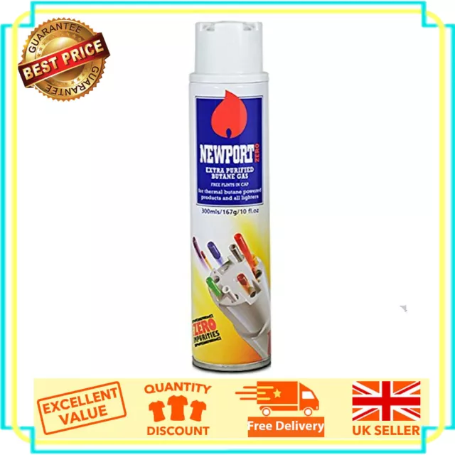 Newport Butane Gas Zero Impurities Butane Lighter Refill Ultra Refined 300ML