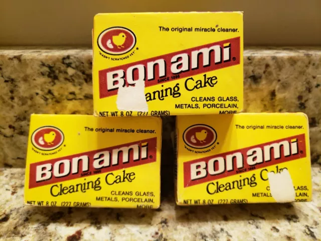 Vintage Bon Ami Cleaning Cakes 8 oz NOS Discontinued SEALED All Natural Bar USA