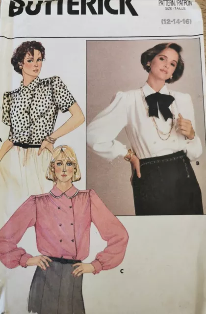 V🧵 3469 Patron Butterick Vintage  Creations Blouse Chemise Elegante  40 Au 44