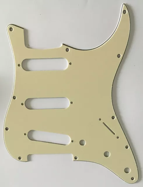 For Fender Stratocaster Strat  US SSS 11 Hole Guitar Pickguard,Vintage Yellow