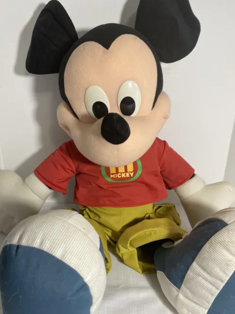 2000 Mattel Jumbo MICKEY MOUSE Fisher-Price Stuffed Plush Toy Disney