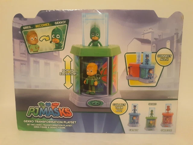 PJ MASKS GEKKO Transformation Playset Pop Up Elevator Greg Becomes ...