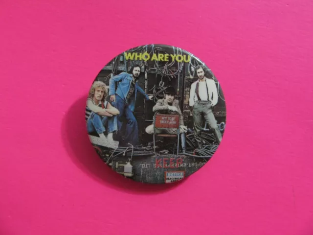 The Who Official 1989 Vintage Button Pin Badge Us Import  Who Are You    3