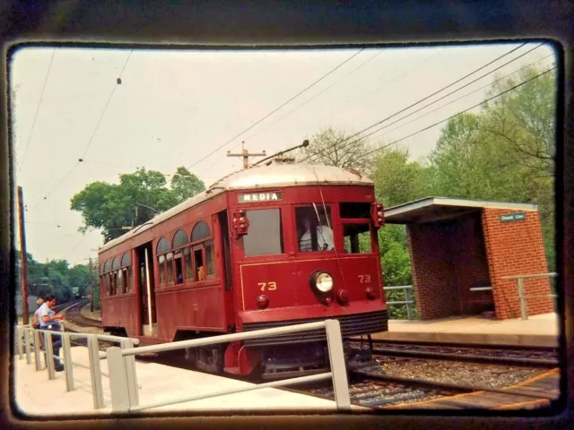 GO08 ORIGINAL Bus Trolley Subway Train SLIDE 1976 Media 73 Drexel Line