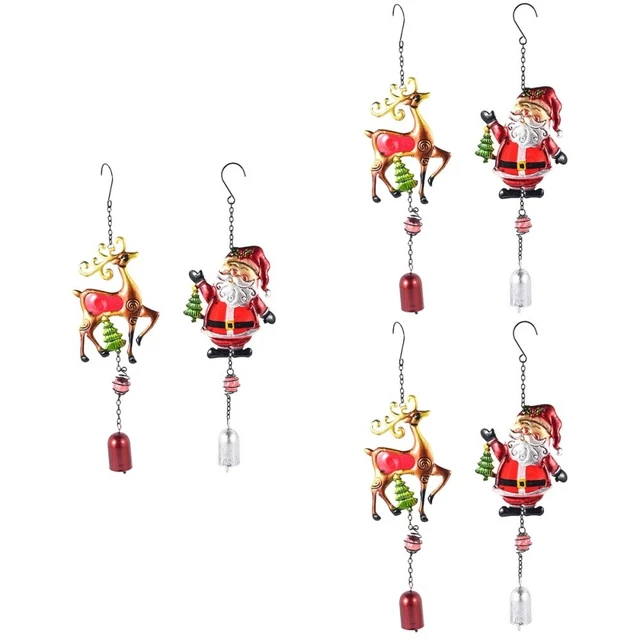 6 Pcs DIY Wreath Making Supplies Decorative Romantic Wind Bell Chime Painted