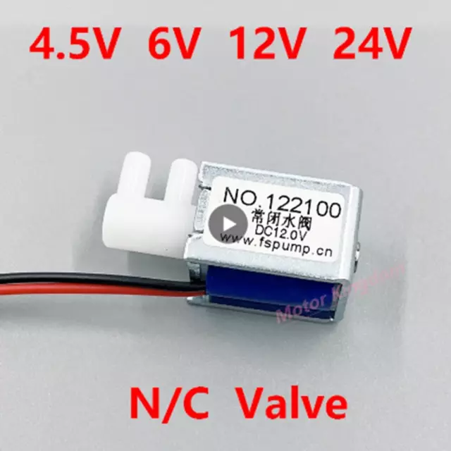 DC 4.5V 6V 12V 24V Tiny Mini Solenoid Valve Normally Closed N/C Flow Control (T)