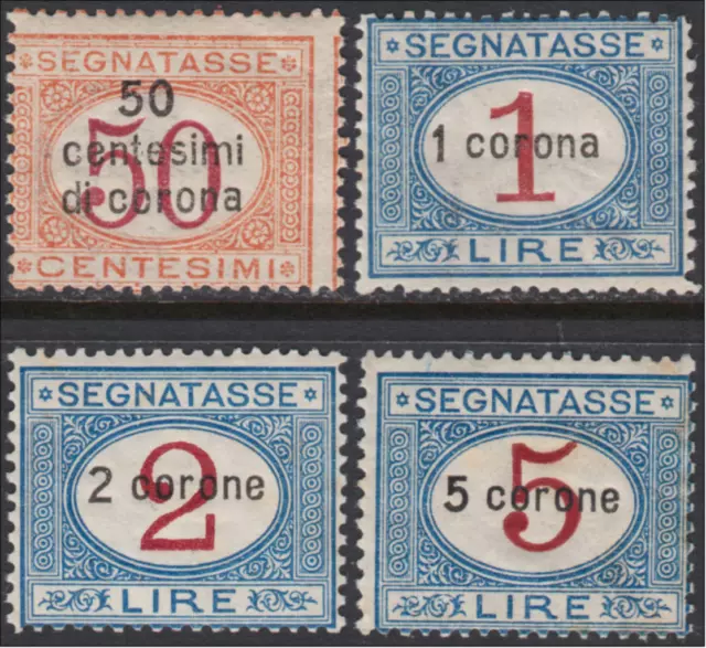 Italy occ. Dalmazia - Tax -Sass. n.1-4 MNH** cv 720$ Signed Ferrario+certificate