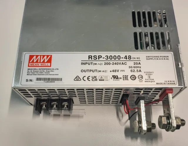 Mean Well RSP-3000-48 Netzteil Power Supply RSP-3000-48 Schaltnetzteil 3000W 48V