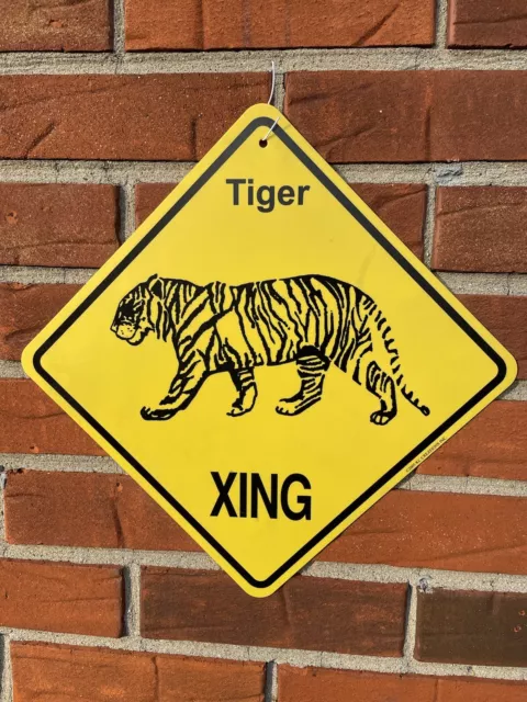 Tiger Crossing Sign: 'Tiger XING'. NEW!! KC creations Jungle Big Cats!!