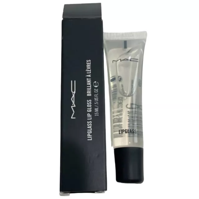 MAC Cosmetics Lipglass Lip Gloss Clear Full Size M.A.C. 0.5oz 15mL