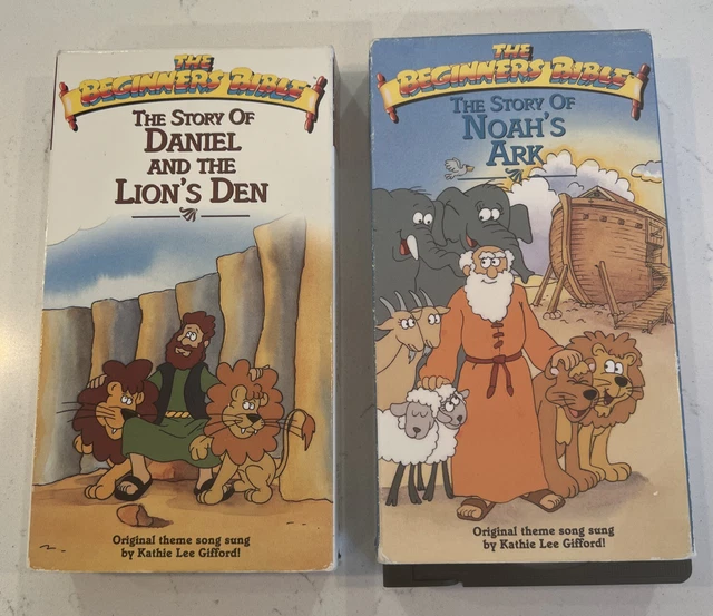 THE BEGINNERS BIBLE VHS 2 Tape Lot Noah s Ark Daniel And The Lion s 