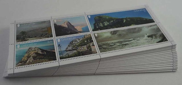 2018 Gibraltar; 100 Blocks Felsen, postfrisch/MNH, Bl. 133, ME 1400,-