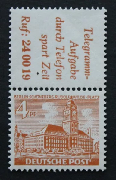 Berlin postfrisch Mi.Nr. S8 Zusammendruck Bauten 1952