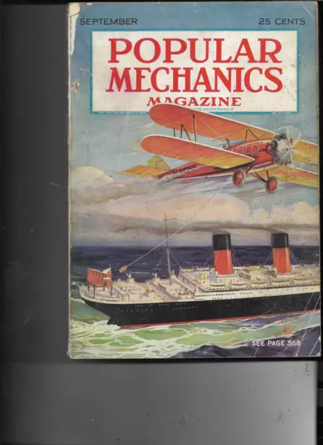 Popular Mechanics Magazine-------September  1929