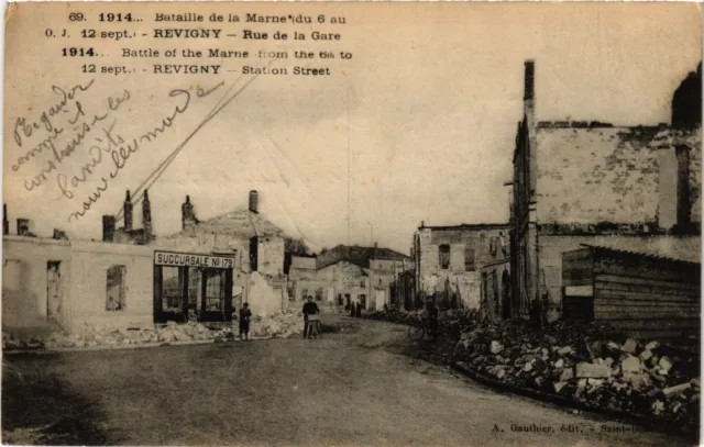 CPA AK Military - Revigny - Rue de la Gare - Ruins (698321)