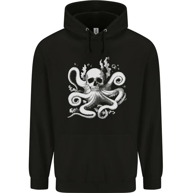 Felpa con cappuccio A Cthulhu Kraken Polpus Mythology da uomo 80% cotone