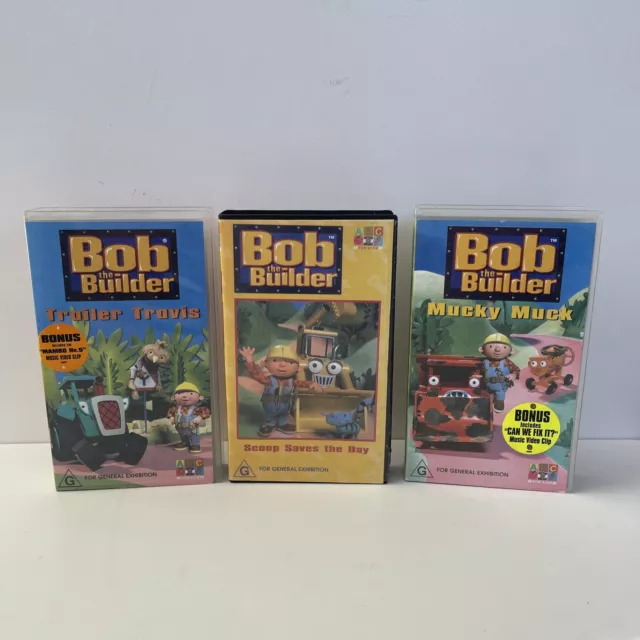 BOB THE BUILDER Vintage VHS Tapes Bundle x3 - Mucky Muck - Trailer ...