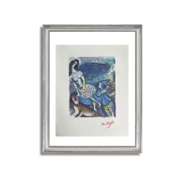 Marc Chagall "Clown with Straub..." Original Signed Lithograph - Limited Edition