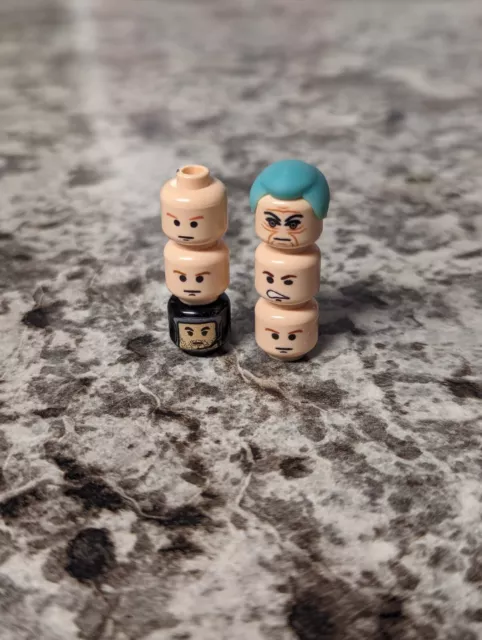 Lego Star Wars TCS Minifigure Heads Lot Custom Rare