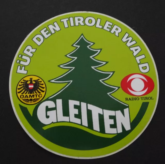 Werbe-Aufkleber ÖAMTC Automobilclub Österreich Gleiten Radio Tirol Für den Wald