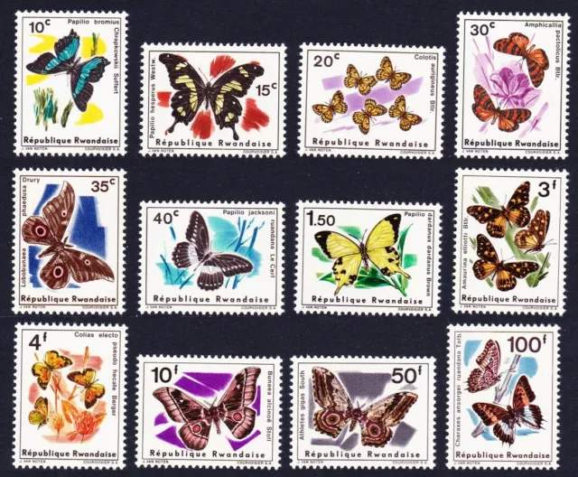 Rwanda Butterflies 12v 1965 MNH SG#112-123 Sc#114-125 CV£30.05