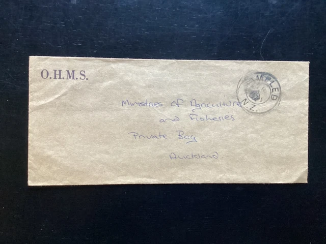 NZ 1980  OHMS Cover with ‘Circled Crown’ pmk Ministry of Agriculture (NZF251)