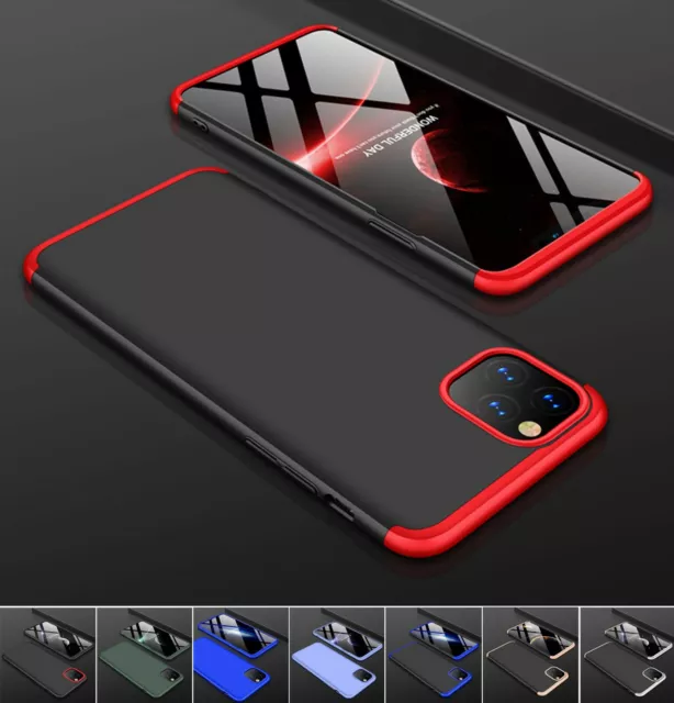 Hülle iPhone 11 Pro Max Xr Xs Max Rundum Handy Schutz Case Cover Bumper Glas