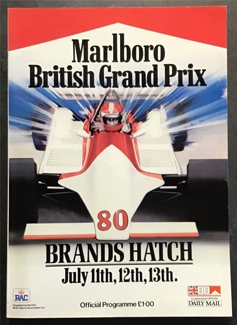 BRITISCHER GRAND PRIX JUL 1980 MARKEN HATCH FORMULA ONE F1 A4