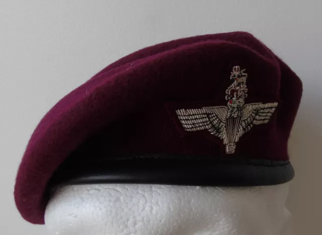 British Army Parachute Regiment Officers Beret & Bullion Beret Badge