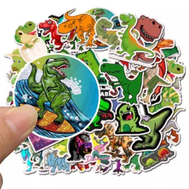 ⭐100 Stück Kinder Dino  Dinosaurier Style Aufkleber Stickerbomb Sticker Set Dino 3