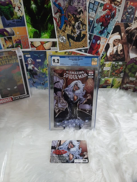 Amazing Spider-Man 19 Rare Exclusive CGC 9.2 BLACK CAT 🔥 VILLALOBOS #34/600 COA