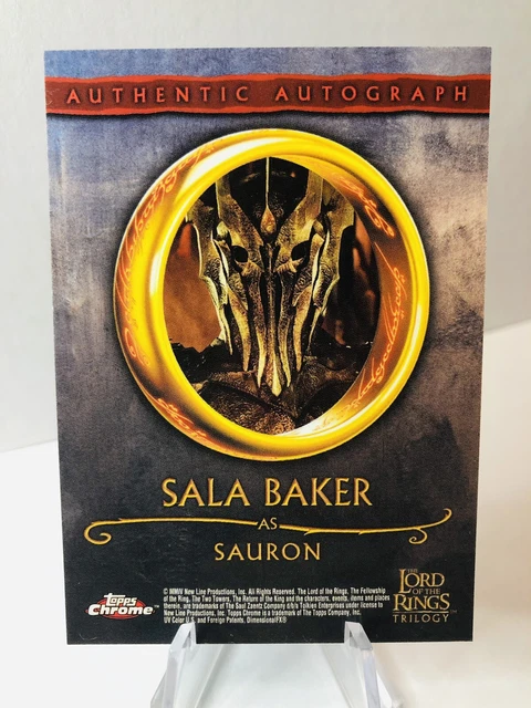 2004 Topps Chrome Lord of the Rings Sala Baker as Sauron Autograph Card LOTR 2