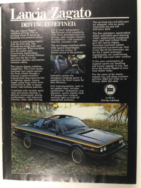 LLLAdv04 Vintage Advertisement 1979 Lancia Zagato
