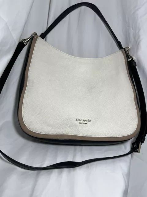 Kate Spade Leather Roulette Bag CreamTan/Black Large/medium Womens Bag
