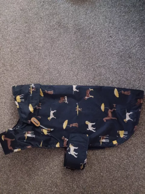 Nearly New, Joules Dog Navy/Multi Raincoat, Size L