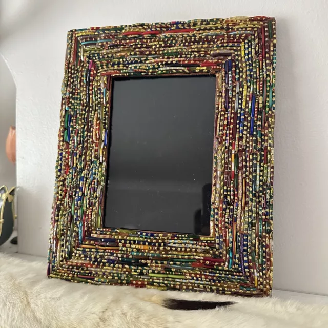 Glass Mosaic Frame India Recycled Vintage Bangle Bracelet 4x6