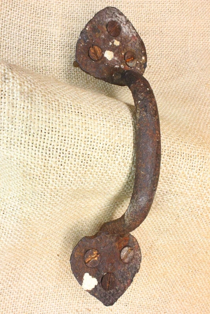 Old Tool Box Trunk Handle Barn Gate Drawer Door Pull Very Rustic Wrought Iron