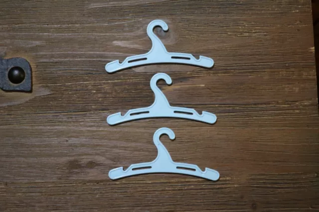 3 Blue Doll Hangers