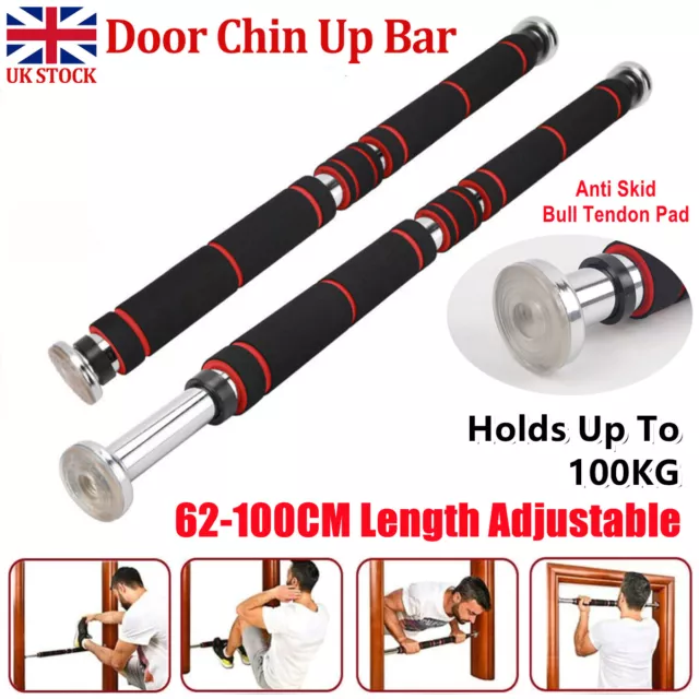 Adjustable Door Pull Up Bar Home Gym Workout Shoulder Exercises Chin Up Bar Dip