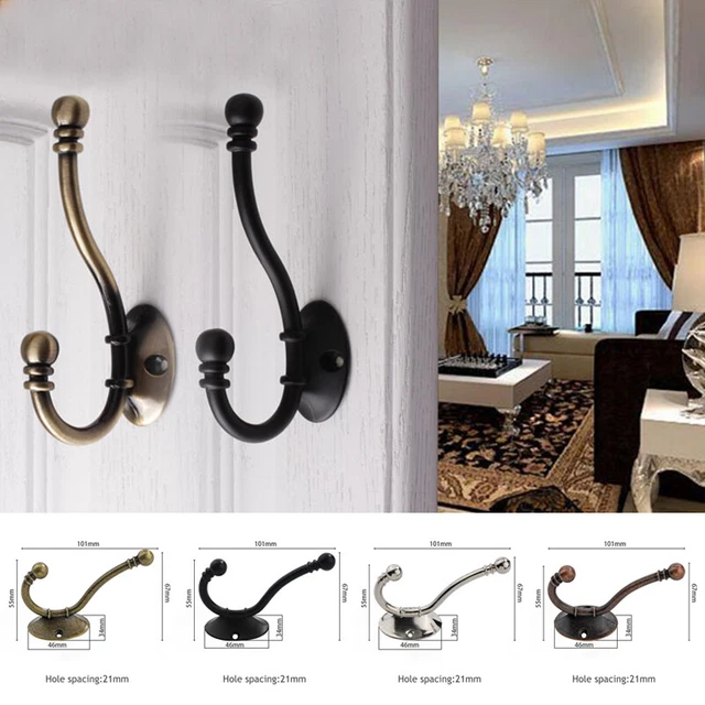 DoDoor Wall Mounted Metal Hooks Hanging Clothes Hangers Coat Hat Holder Retro