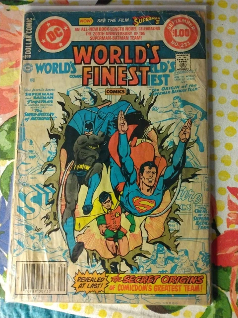 WORLD'S FINEST #271 DC Comics SECRET ORIGINS Batman SUPERMAN Robin 1981 Bronze