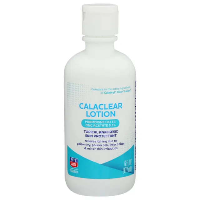 Loción Calaclear analgésico tópico para la piel PraMoxina HCI acetato de zinc 1%