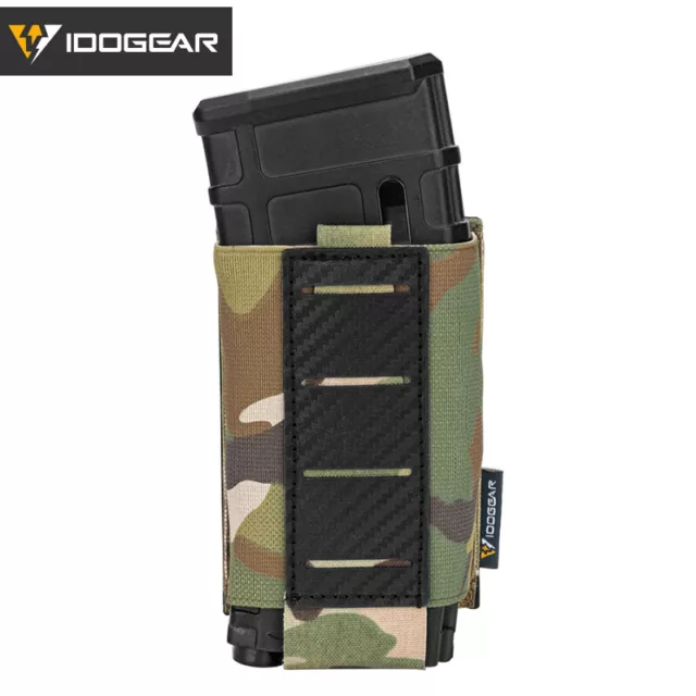 IDOGEAR Tactical Mag Etui 5.56 Einzelmag Träger Kohlefaser MOLLE Airsoft Hunting