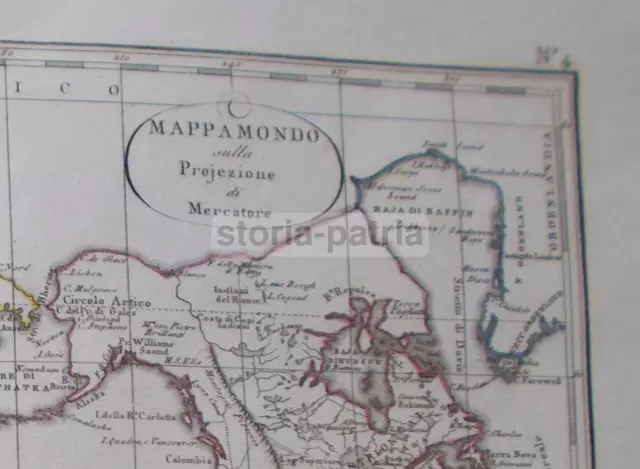 Rara Cartografia_Mappamondo_America_Asia_Europa_Africa_Oceania_Mercatore_Bartoli