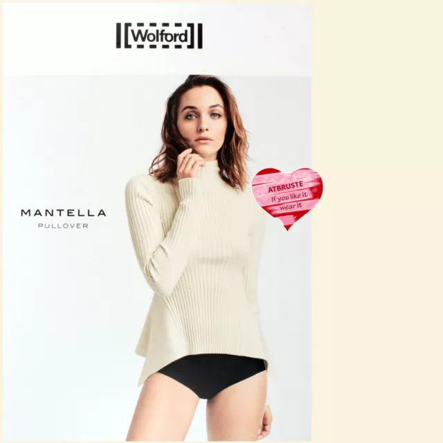 Pullover Wolford Mantella • S • ecrue... Miscela elastica cotone-lana