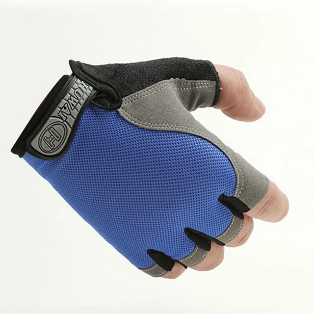 Paar Fahrradhandschuhe Sommer halber Finger fingerlos sonnendicht Fitness Outdoo