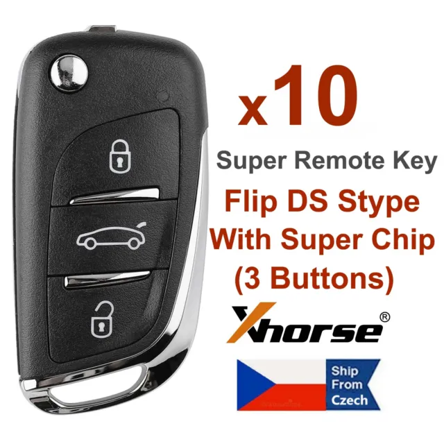 Xhorse Universal Super Remote Key DS Flip Style 3 Buttons XEDS01EN for VVDI MAX